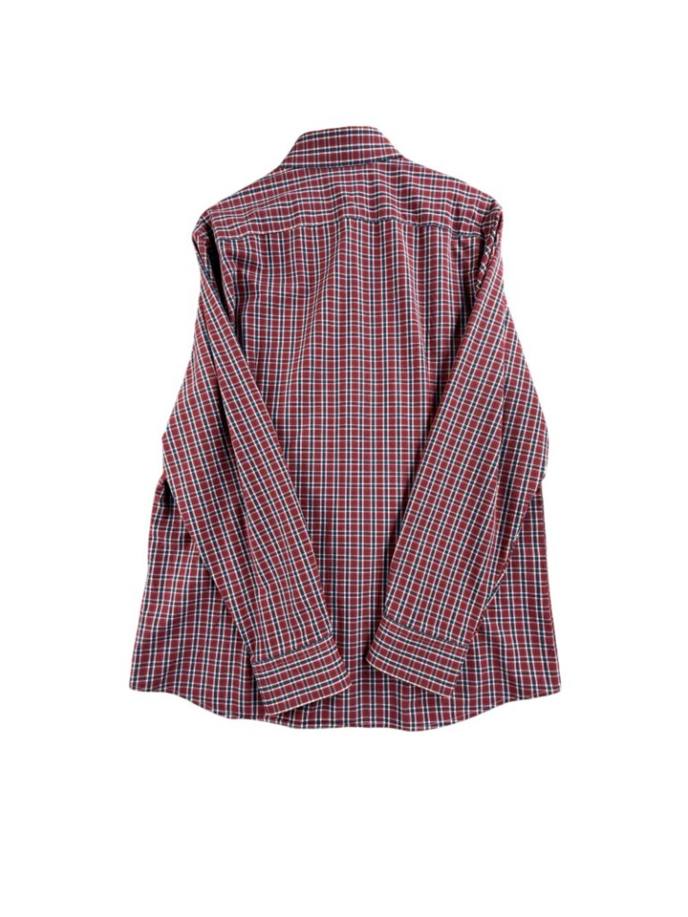 Quieti Shirt Mens Large Red Plaid Stretch Button Up Long Sleeve Performance - Picture 5 of 13